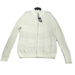 New Sean John Men's Ivory Cable-knit Pullover Sweater Size Medium